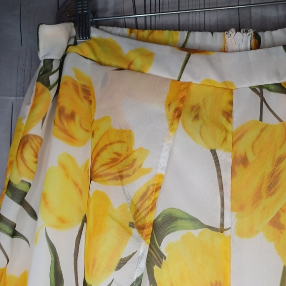 Fashion Nova She A Good One Floral Yellow and White Sheer Pants - Picture 8 of 16